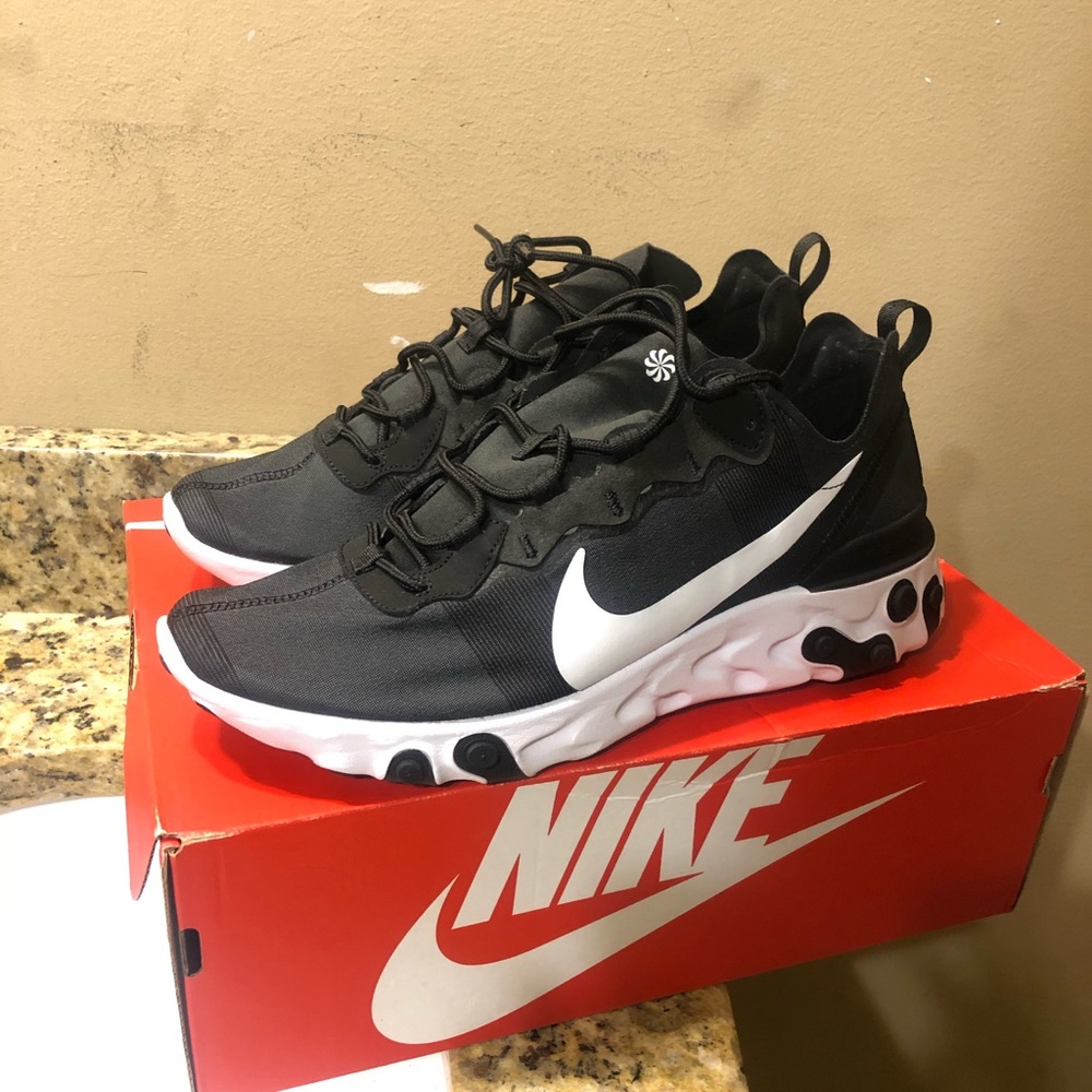 Nike React Element 55 Black Running Shoes Jordan